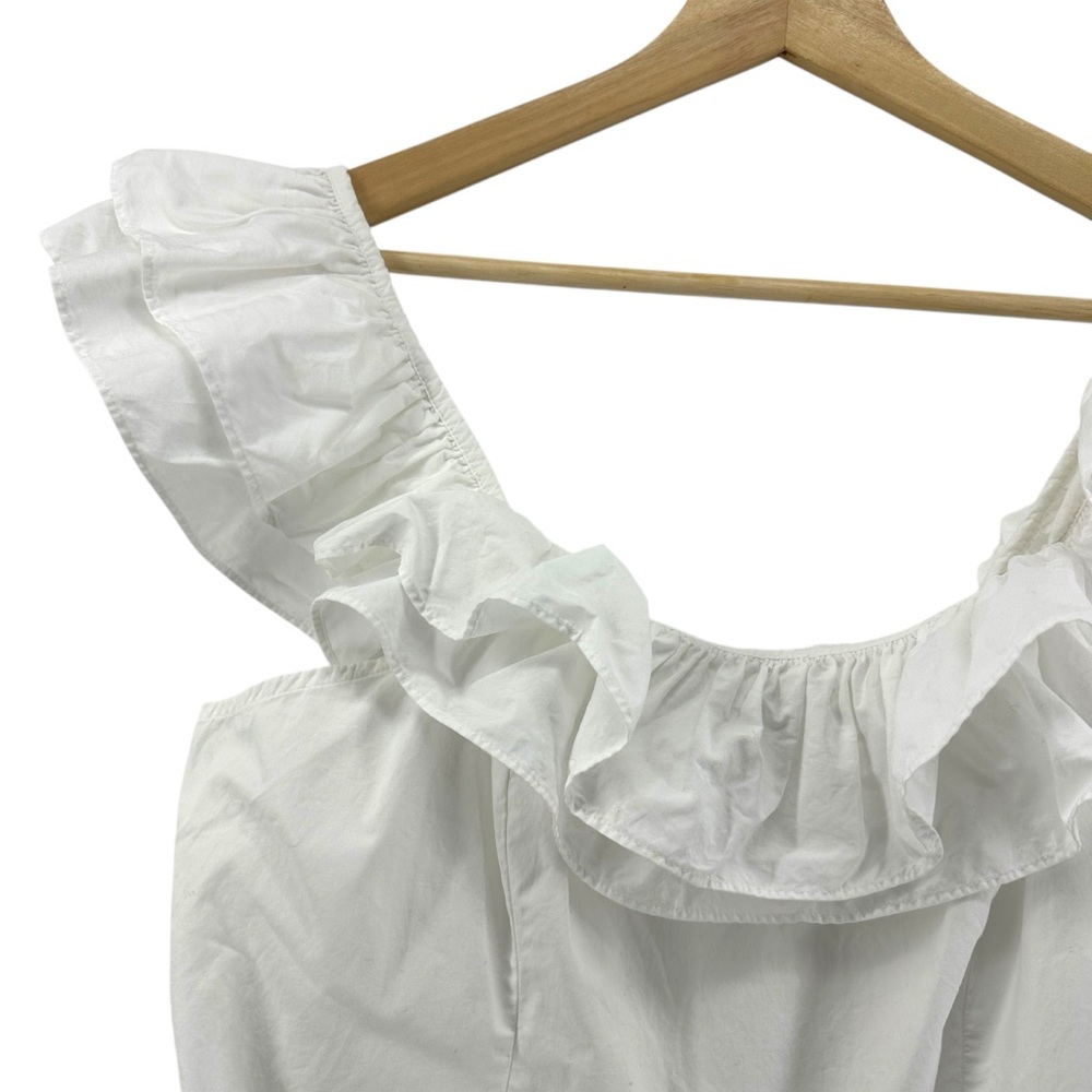 Express White Ruffle Collar Off Shoulder Bodysuit - Picture 6 of 6